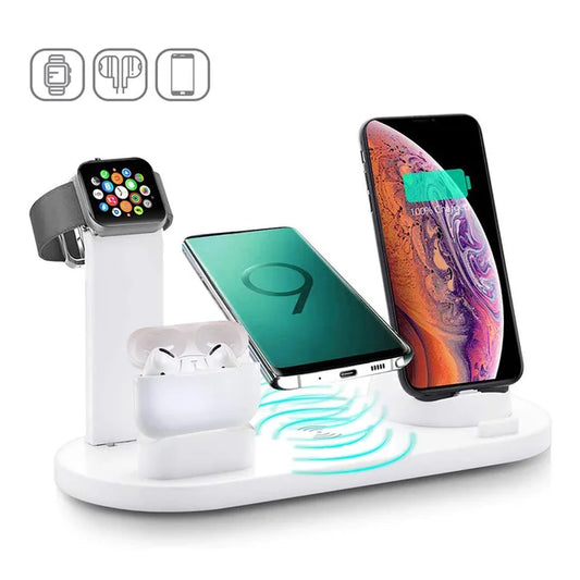 30W 7 in 1 Wireless Charger Stand Pad for Iphone 14 13 12 Pro Max Apple Watch Airpods Pro Iwatch 8 7 Fast Charging Dock Station-SHOP FUN