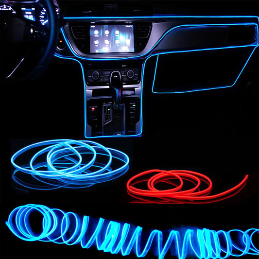 1M/3M/5M Car Interior Led Decorative Lamp EL Wiring Neon Strip 
