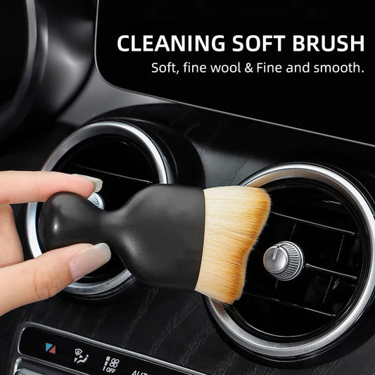 Super Soft White Hair Car Cleaning Brush Interior