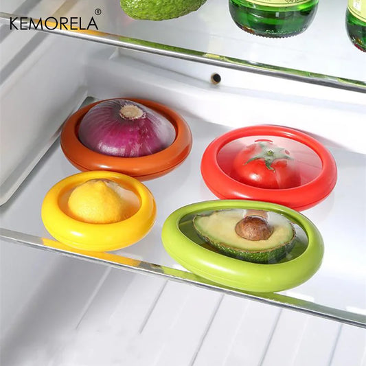 KEMORELA Kitchen Transparent Reusable Airtight Fresh Storage 